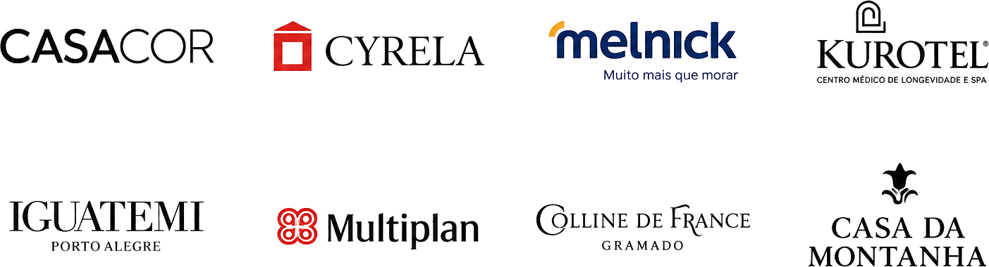 Casacor, Cyrela, Melnick, Kurotel, Iguatemi, Multiplan, Colline de France, Casa da Montanha — marcas que confiam na Via Têxtil